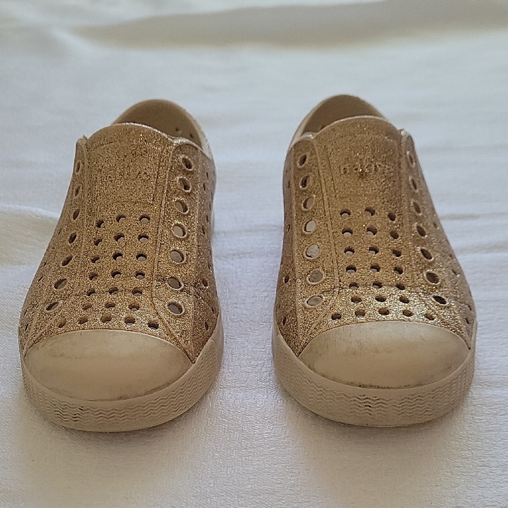 Native Gold Perforated Slip-On Shoes - Picture 2 of 5